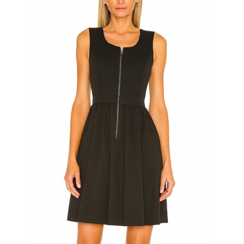 Jason Wu Black Zip Front Wool Blend Mini Dress Size 2